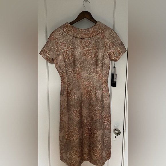 Teri Jon by Rickie Freeman Metallic Jacquard Cocktail Dress - Picture 6 of 6